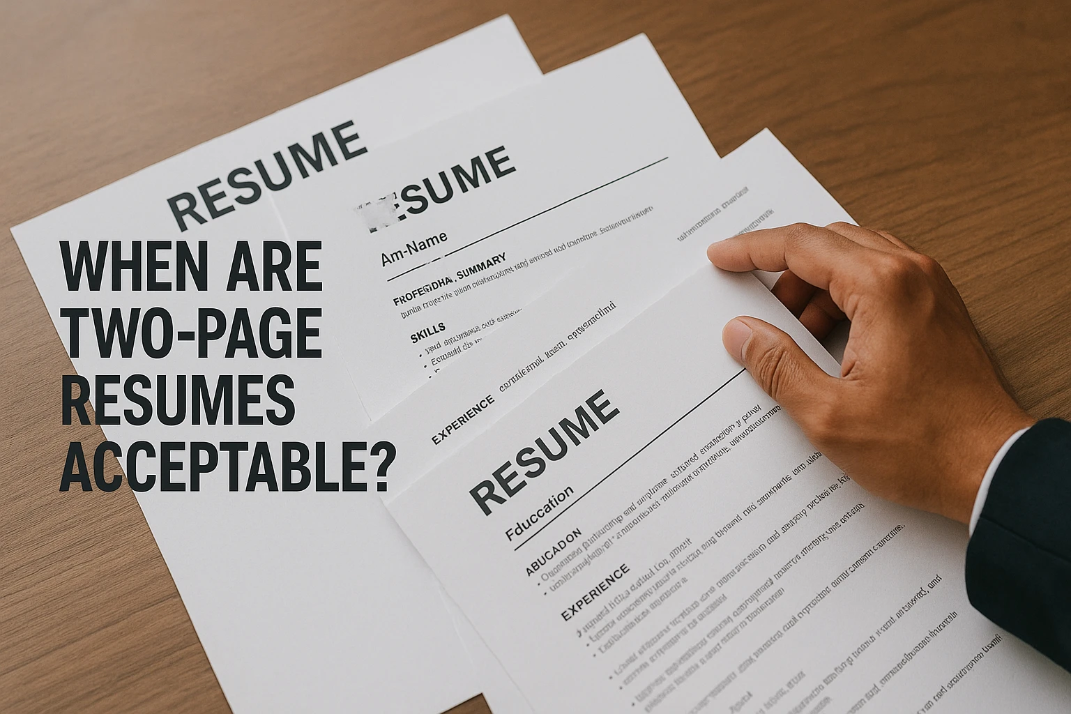 Resume Etiquette: When Are Two-Page Resumes Acceptable?