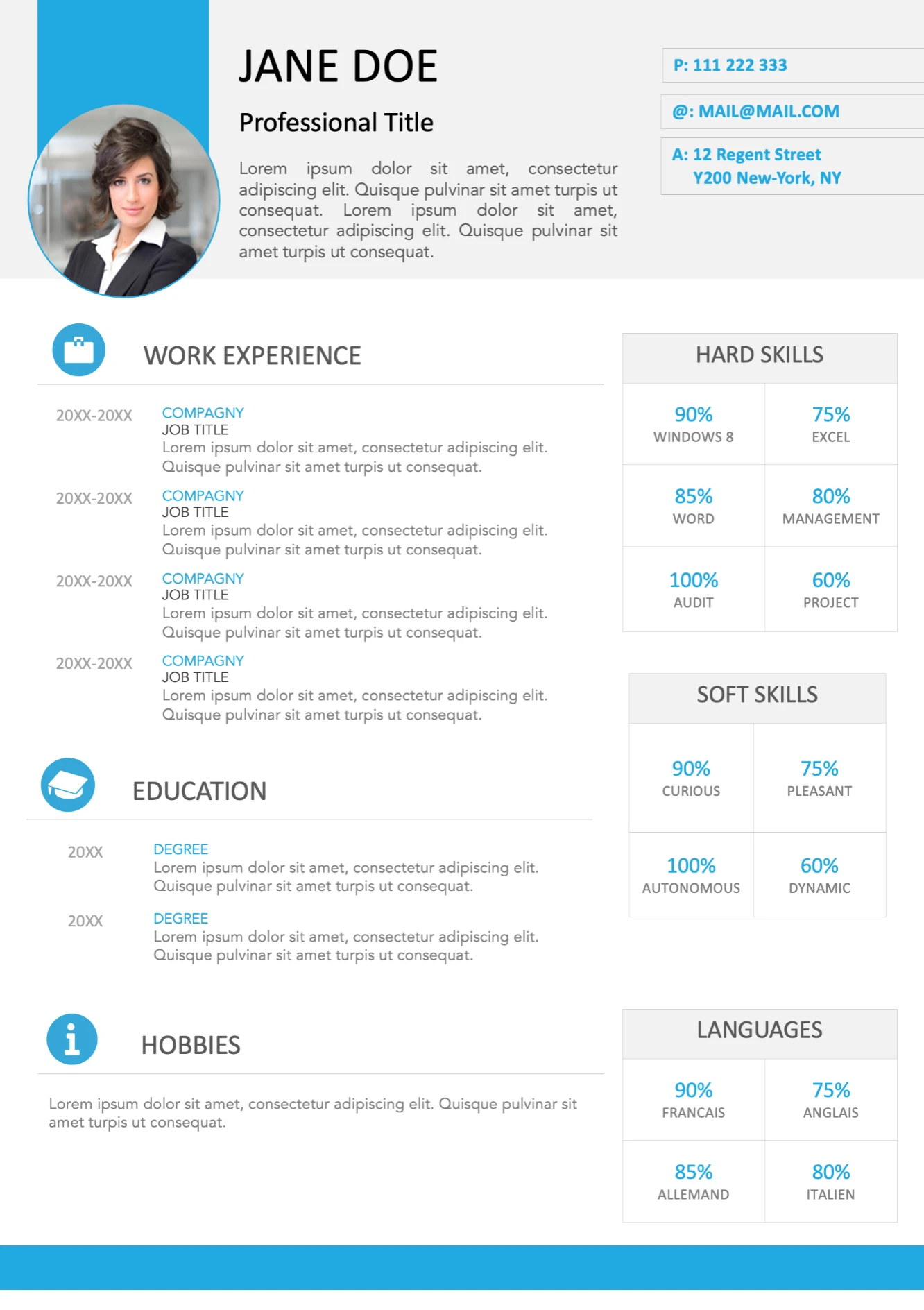 Elegant Resume template preview