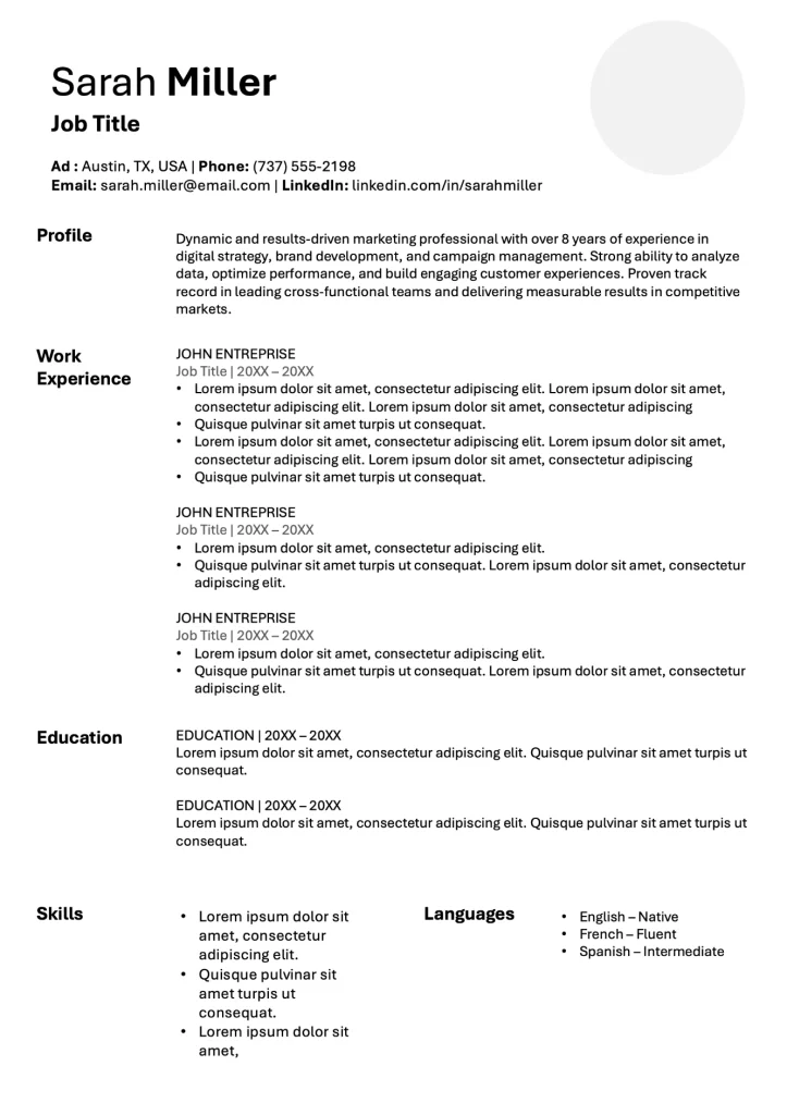 Basic Resume