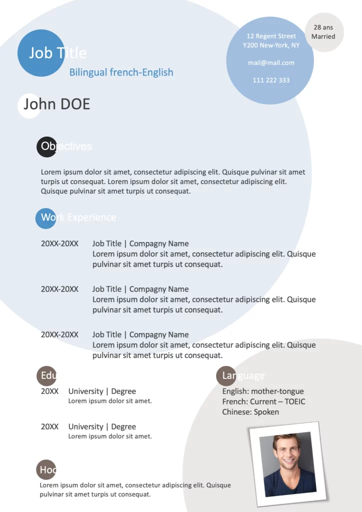 Bubble Resume Resume Template — Professional & Editable Example